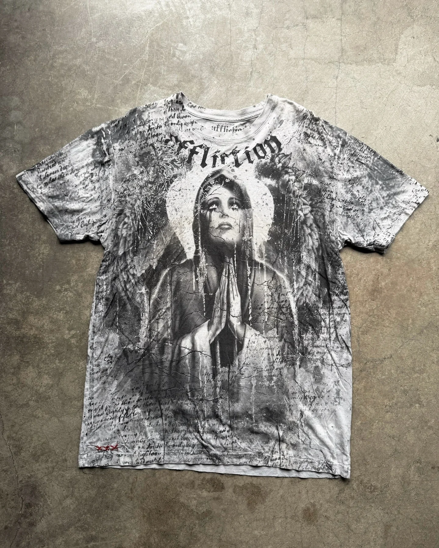 Streetwear Y2K Affliction T shirt Women Gothic Clothing Hip Hop Vintage Round Neck Oversized T shirt Short Sleeved Casual Tops