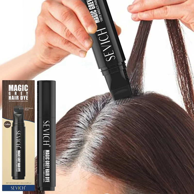 Disposable Hair Dye Pen 4 Colors Hair Dye Cream Temporary Cover Up White Hair Concealer Local Touch Up Stick Hair Color Stick