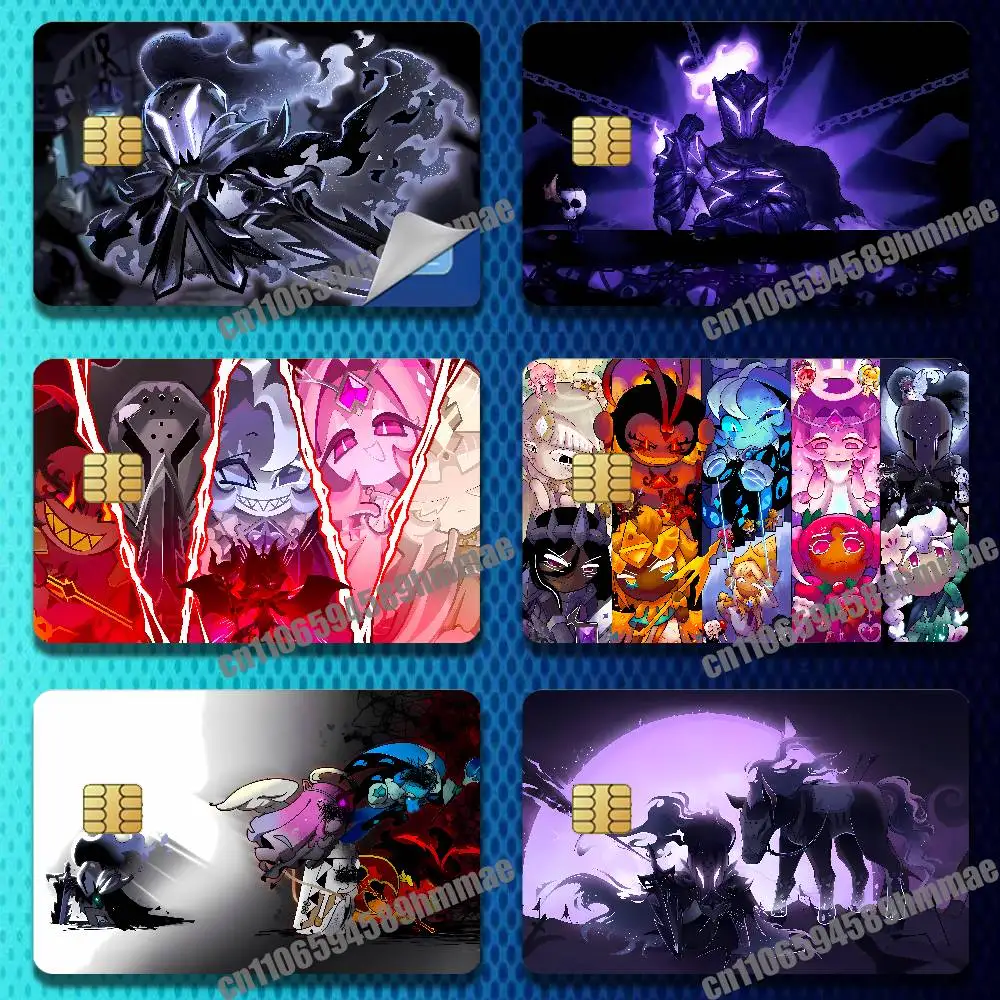 

For Silent Salt C-Cookie Run Sticker Case Credit Bank Film ID Decorative Self-adhesive Card Cover Skin