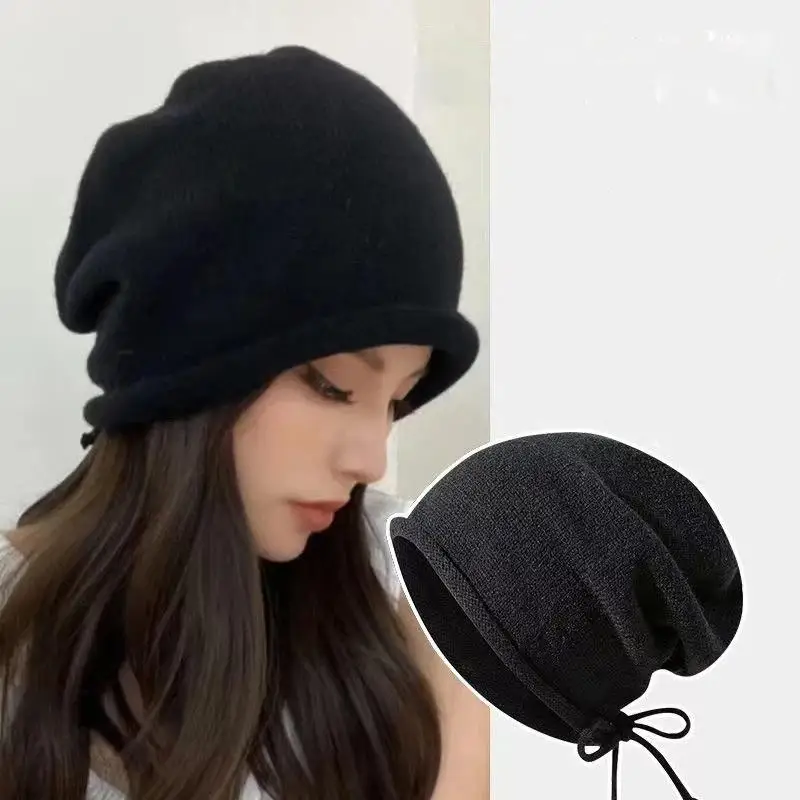 Winter Plush Beanies Cute Knit Hat For Women Girls Cute Ear Muffs Windproof Knitted Cap For Cold Weather