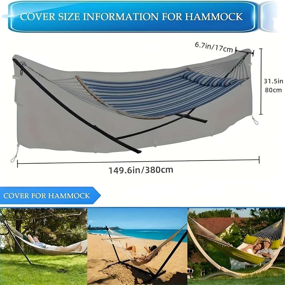 Outdoor Hanging Chair Cover for Weather Against Rain Dust and Sun Exposure with Elastic Hem and Breathable Vents