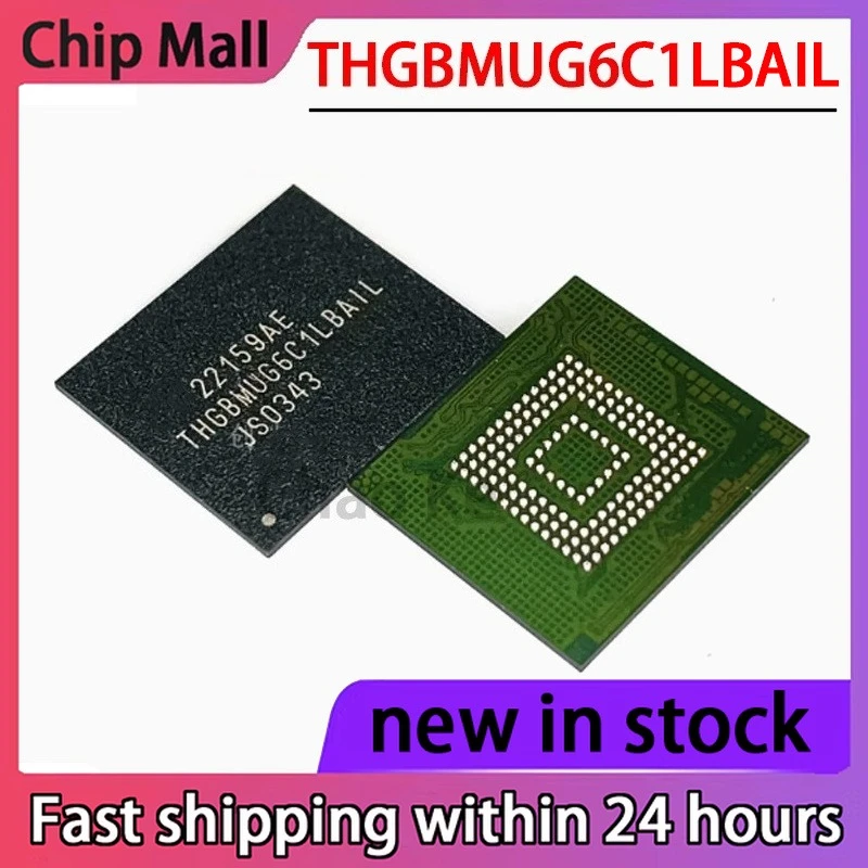 

1PCS THGBMUG6C1LBAIL Packaged BGA153 EMMC Font Chip
