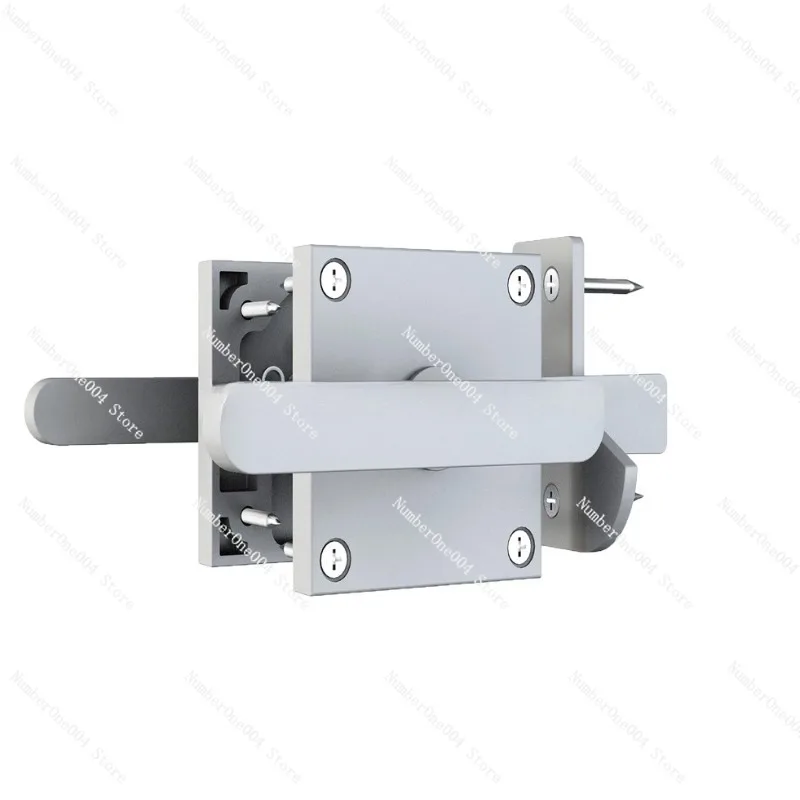 Applicable to Black aluminum double sided revolving door heavy duty wood fence latch hardware fittings