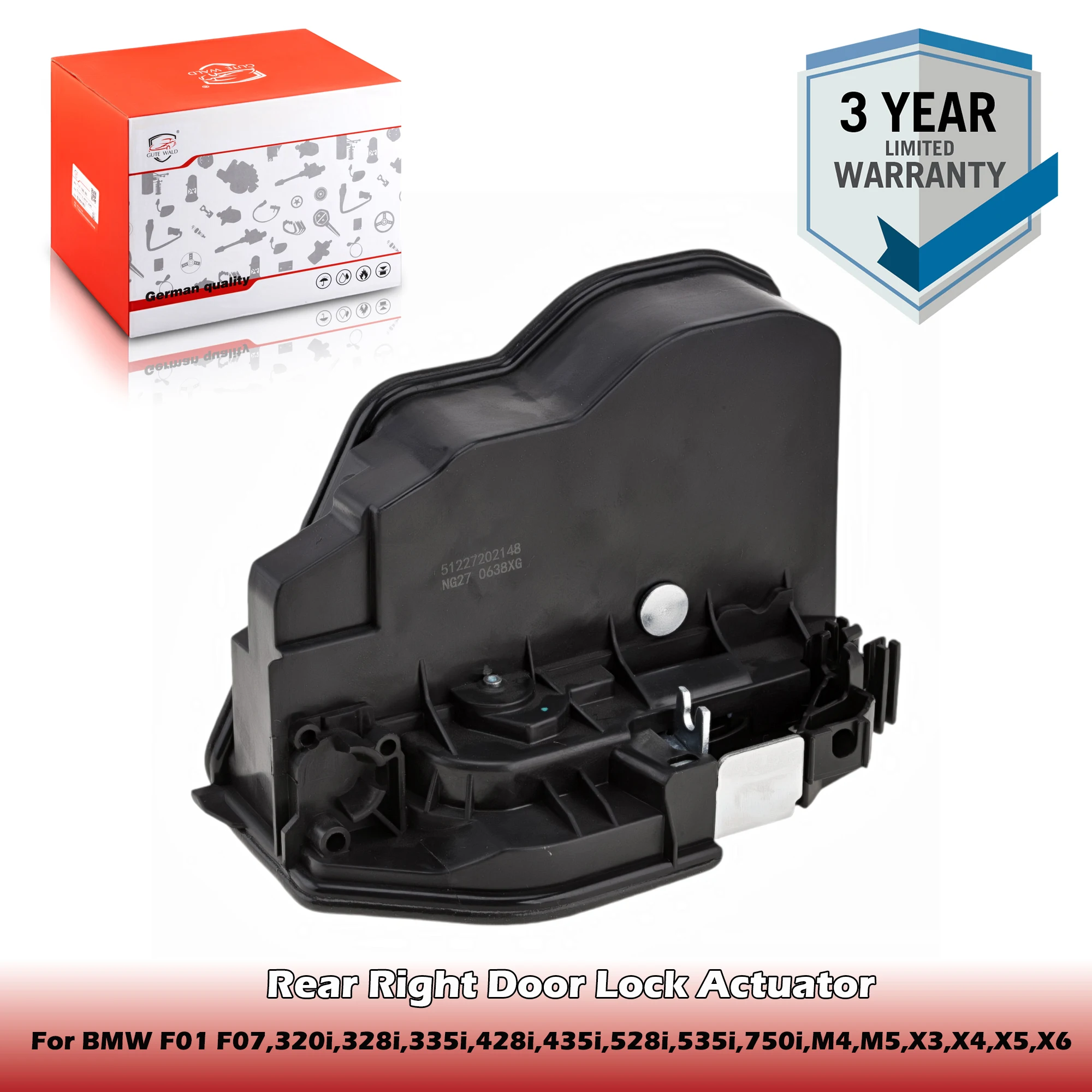 

Rear Right Door Lock Actuator 51227202148,51227229460 For BMW F01 F07 320i,328i,335i,428i,435i,528i,535i,750i,M4,M5,X3,X4,X5,X6