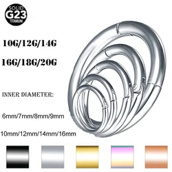 10Pcs Titanium Segment Hinged Nose Rings Septum Clicker Piercing Septo 14G 16G 18G 20G 12G Helix Earrings Nariz Pircing Jewelry