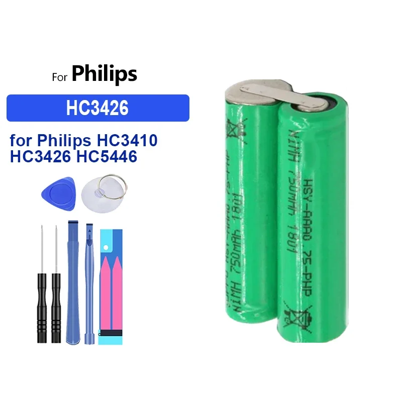 HC3426 Battery for Philips HC3410 HC3426 HC5446 HC5447 HC5450 BT9290 QC5130 Electric Shaver