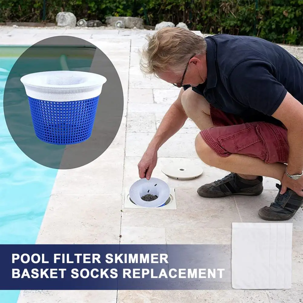 

Hair-filtering Mesh Sock Pool Filter Sock High-elastic Pool Filter Mesh Socks for Above Ground Inground Pools Reusable for Pool