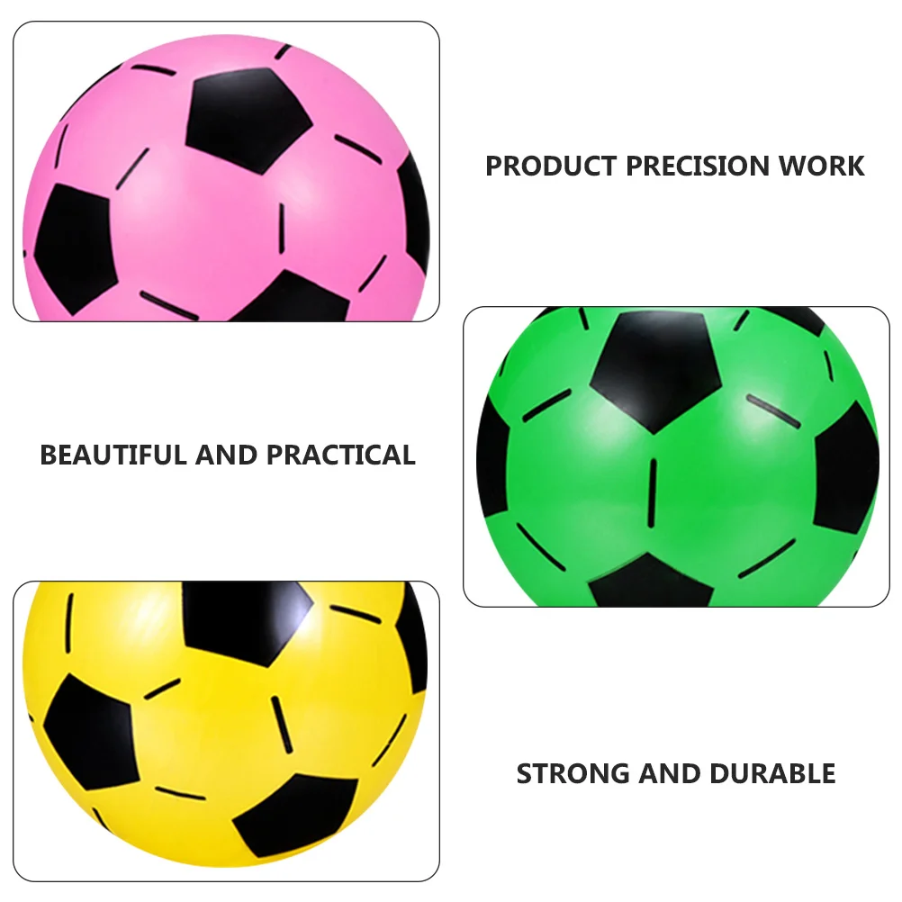10Pcs Inflatable Soccer Balls Kids Outdoor Beach Football Portable Summer Swimming Game Beach Balls Inflatable Soccer Toys