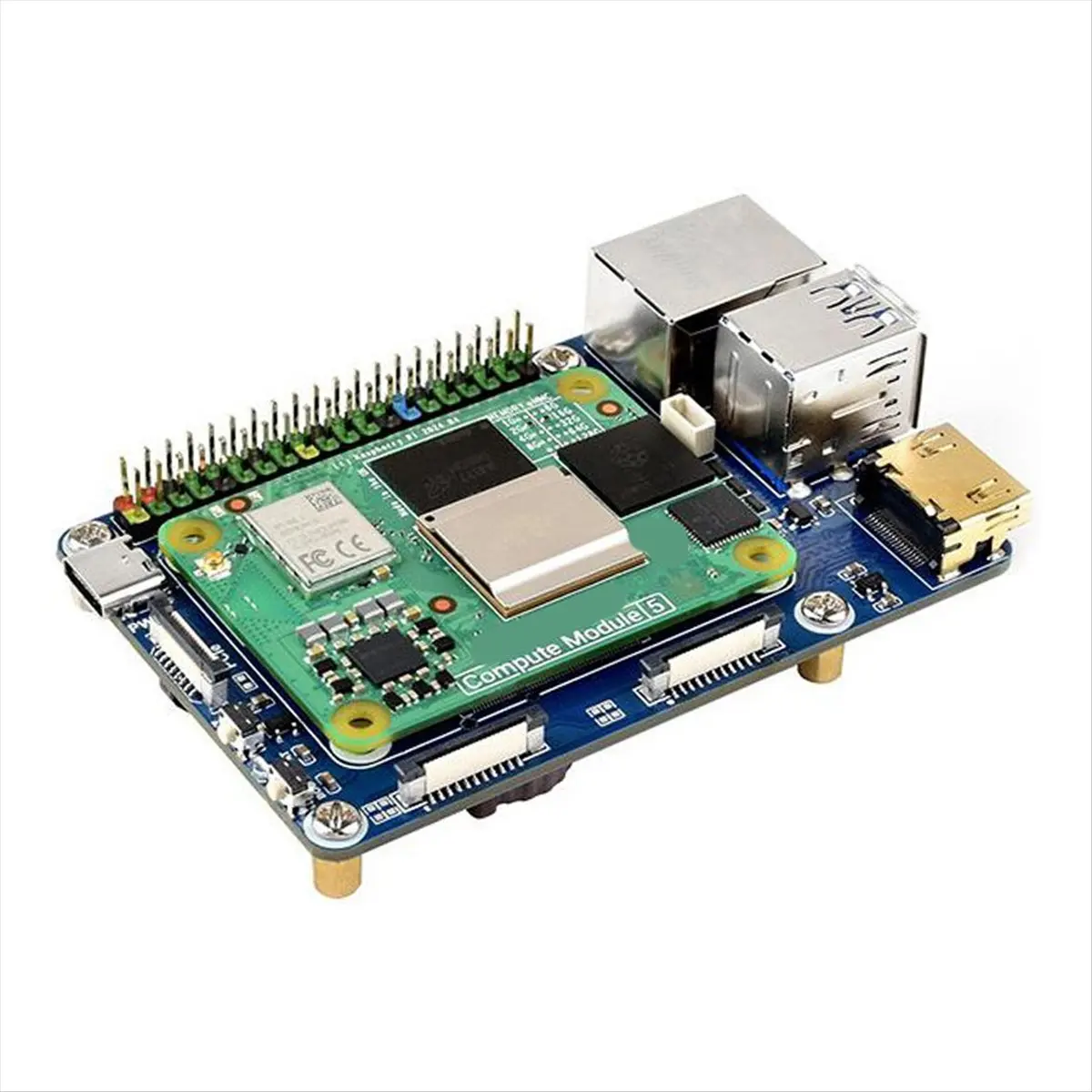 #02A Electronics Accessories,For Raspberry Pi Compute Module 5 Expansion Board CM5 Computing (plastic)