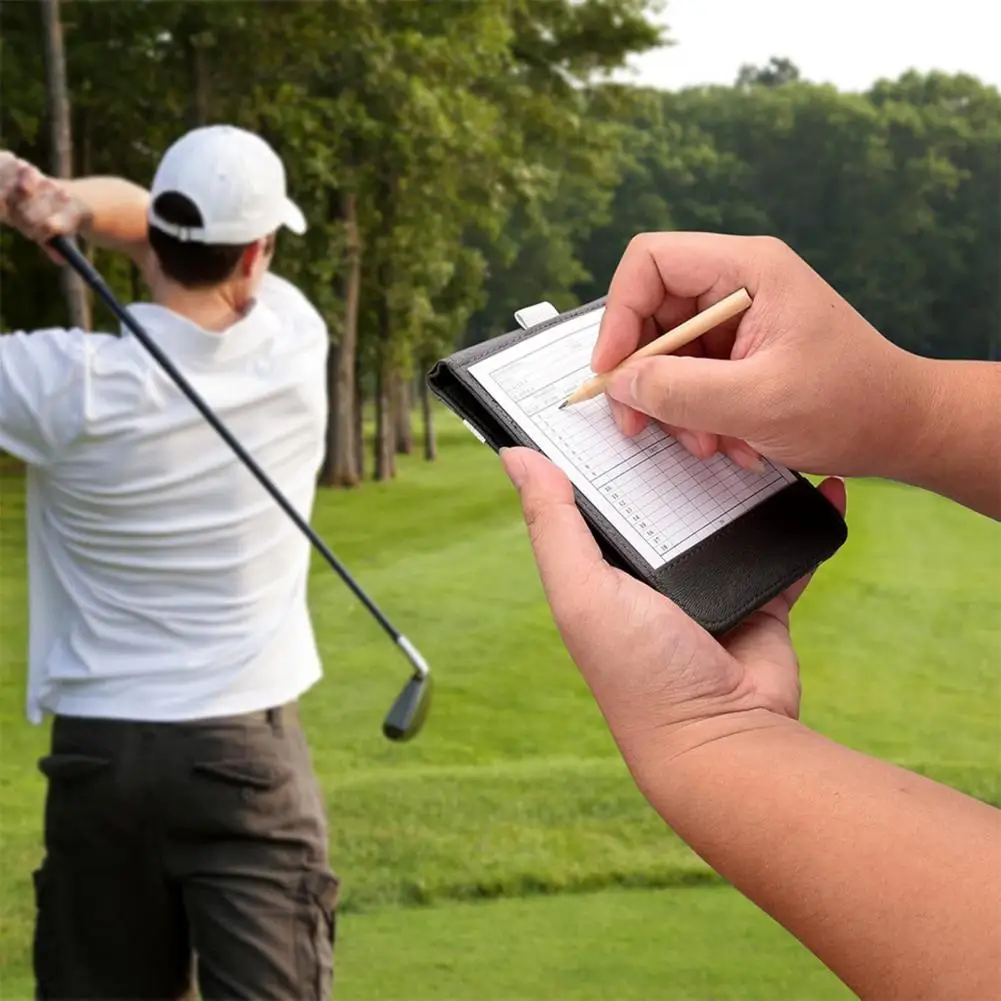 10 Pcs Golf Score Sheet Coated Paper Record Score Cards Essential Golf Scorekeeping Tool for Golf Shot And Stats Tracking
