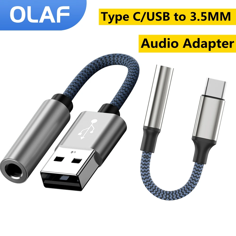 USB C to 3.5mm Female Headphone Jack Adapter For Samsung iPhone 15 16 USB to 3.5mm Jack Audio Aux Converter Headset Mic Cable