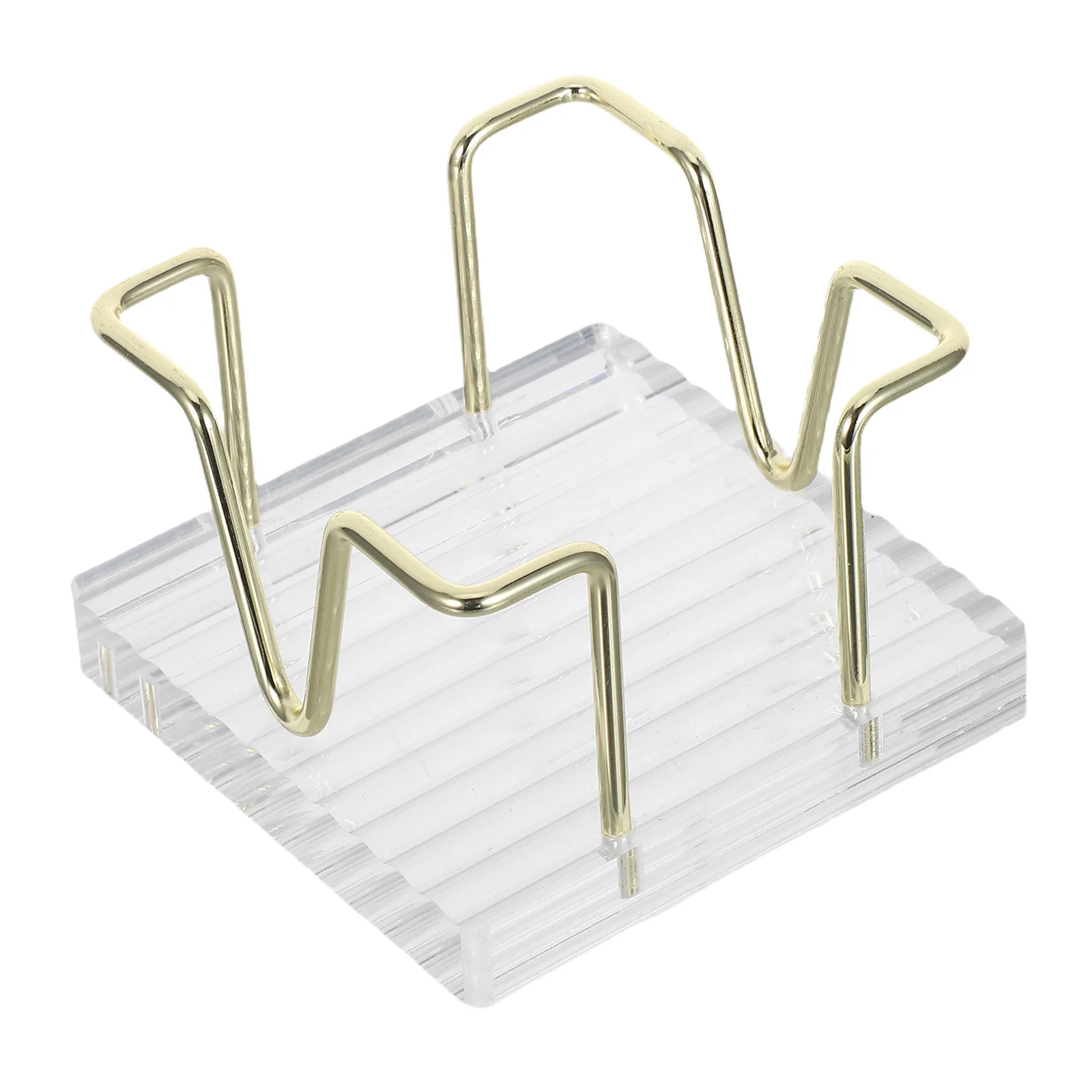 Desk Note Pad Holder Acrylic Memo Stand Desktop Notepad Organizer Paperclip Holder Office Memo Pad Container Storage Organizer