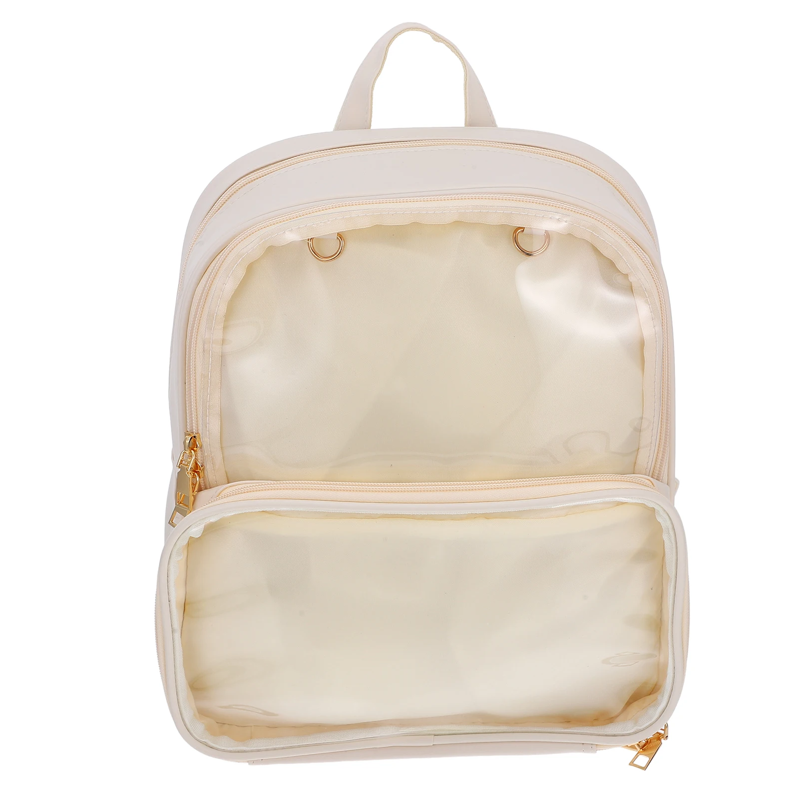 

Fashionable Backpack Large Capacity Jelly Bag Transparent Backpack Waterproof Material Adjustable Straps Daily School Travel