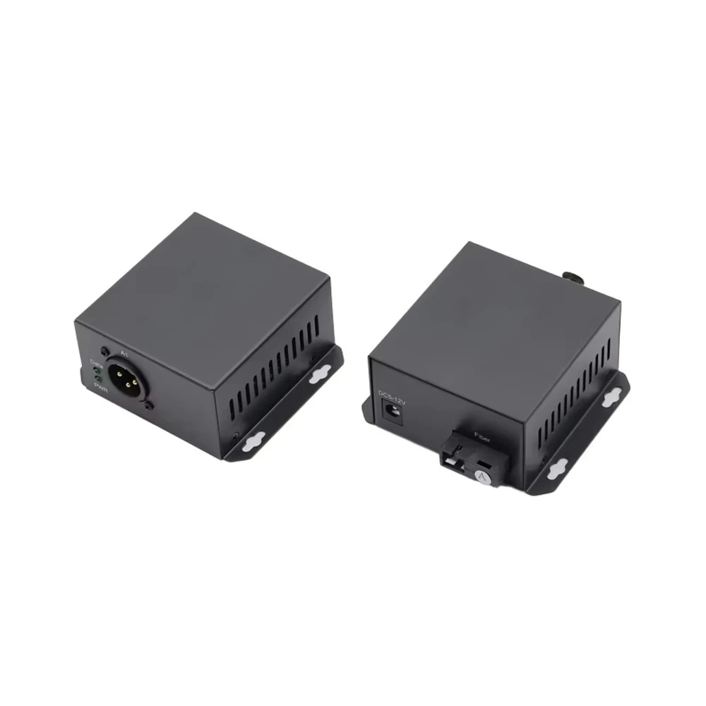 1-8 Channel Bi-Directional Balanced Interface Audio Fiber Converter Single Mode 15km Steel Material Optical Accessory