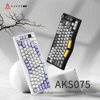 AJAZZ AKS075 Gaming Keyboard Wireless Bluetooth 2.4G Receiver Backlit RGB Ergonomics Suitable for Gaming Office