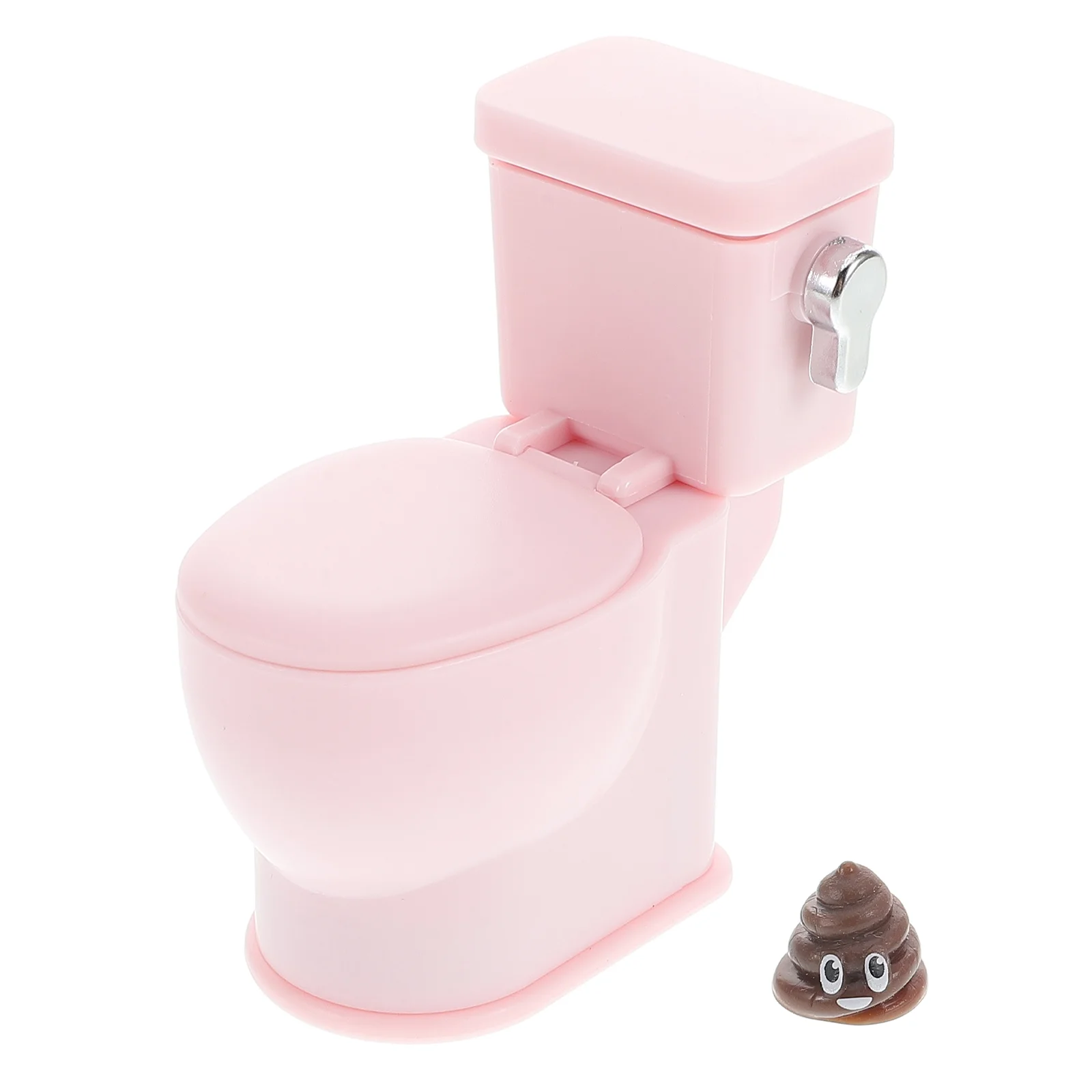 Mini Toys Dollhouse Toilet Miniature White Ceramics Cake Topper Pink Simulated Tiny Bathroom