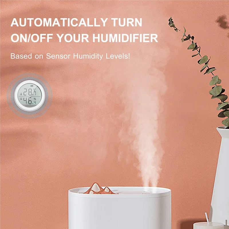 AED5-Wifi Smart Zigbee Temperature And Humidity Sensor LCD Screen History Record Smart Home Security Remote Control