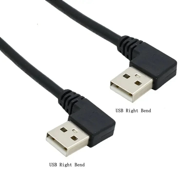 Double Bend USB Male To Male Data Cable Double Head USB Left And Right Bend USB 2 0 Male To Male Data Cable Pair Copying Cable