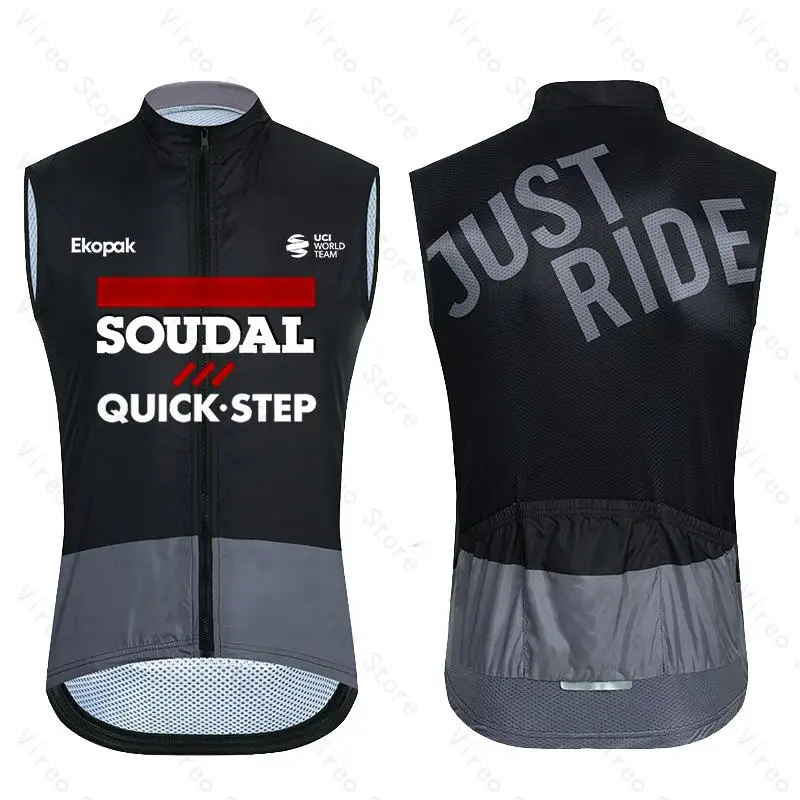 Radfahrweste, winddicht, Sport-Laufweste, Road Mountain, ärmellose Herren-Radtrikotweste mit Reißverschluss, Gilet Soudal Quick-Step 2026 – Detail 2