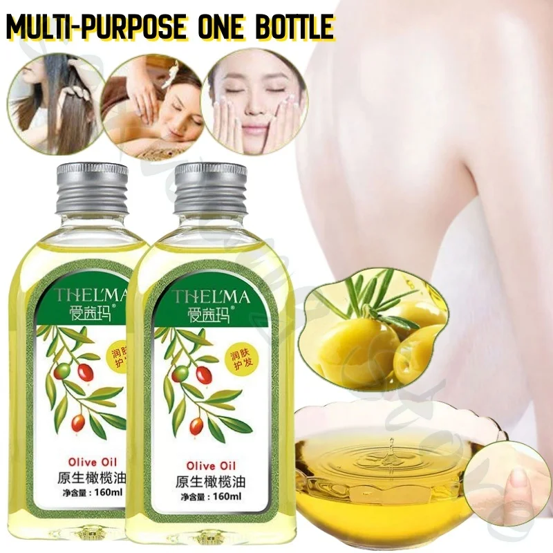 

Olive oil skin care hair care essential oil refreshing and non-stick body massage moisturizing lip makeup remover oil 160ml