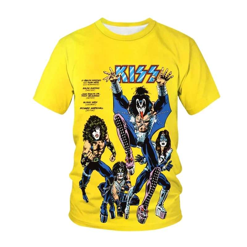 

NEW Kiss Band 3d Print T-shirts Man Women Oversized T-shirts Men Fashion Hip Hop Unisex Oversize Short Sleeve