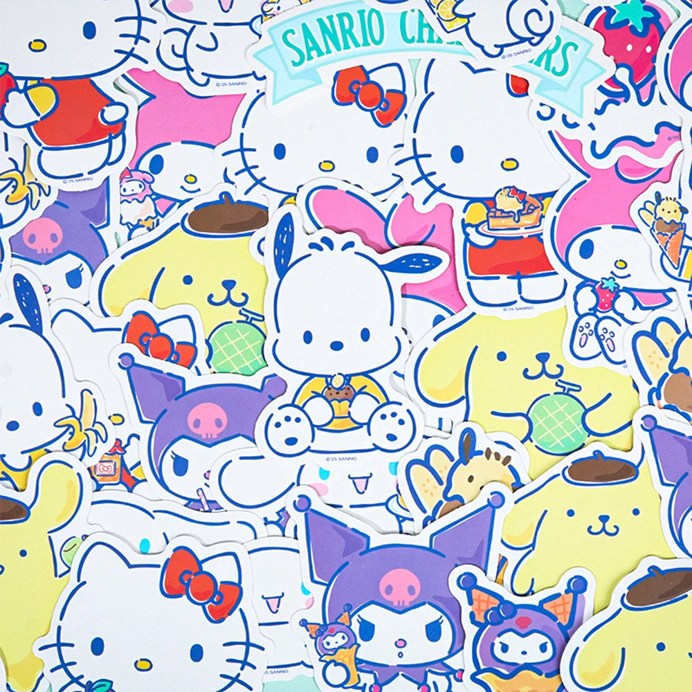 

10/30/50pcs Cute Sanrio Series Stickers Kawaii Kuromi Pochacco Cartoon Decals DIY Laptop Water Bottle Phone Sticker Decoration