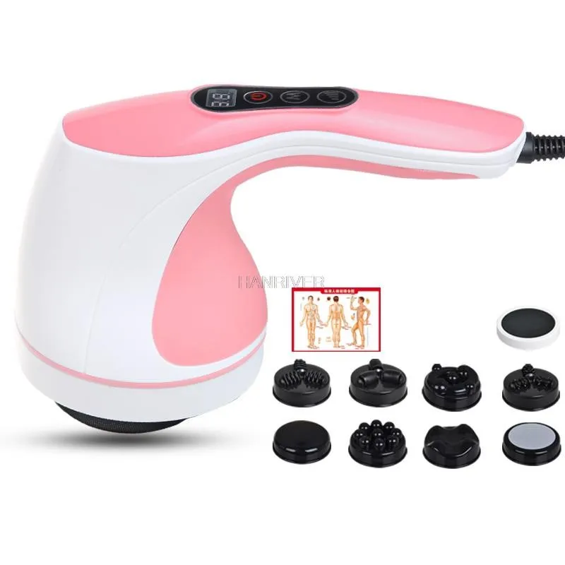 220V Function Full Body Massager Dolphin Electric Massager Neck Waist Back Massage Hammer Vibration Infrared Rod Roller