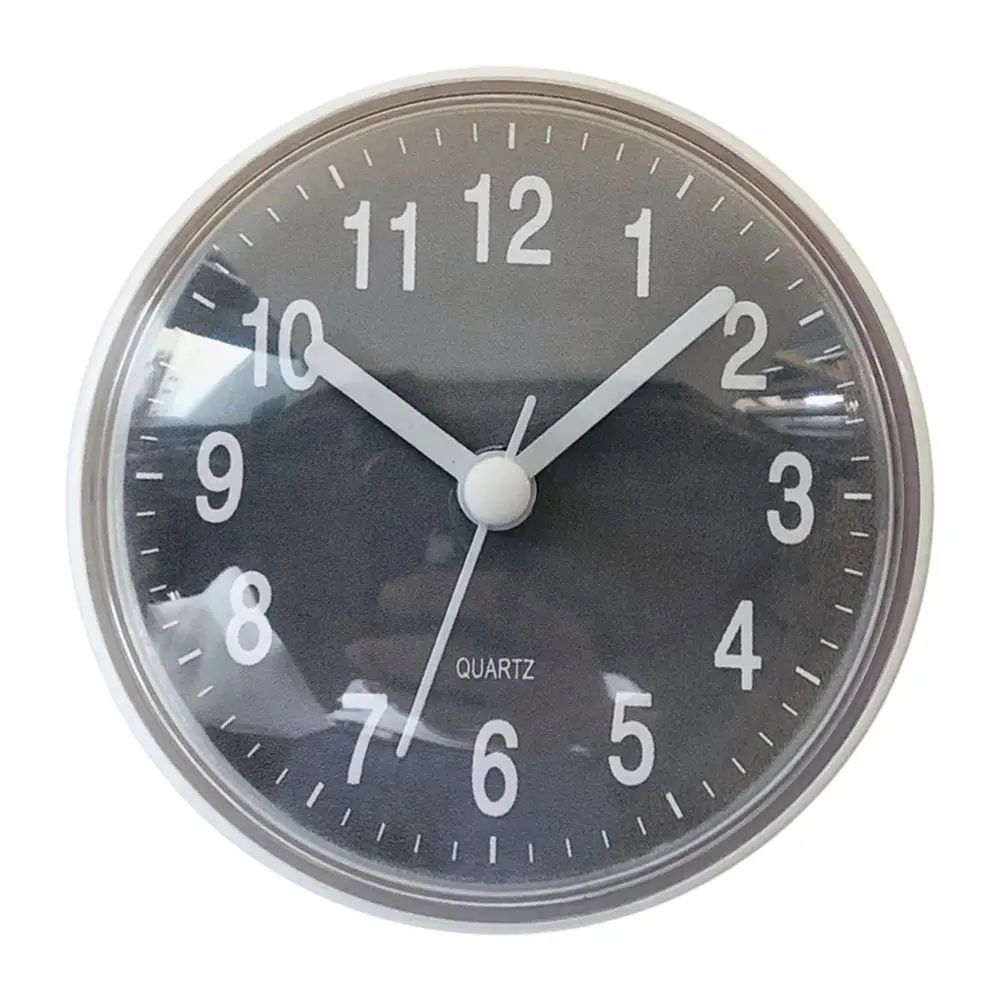Mini-Sauger-Wanduhr, Badezimmer, beschlagfrei, wasserdicht, 7 cm, Küche, Toilette, Wohnzimmer, wasserdicht, kleine Quarz-Tischuhr – Detail 11