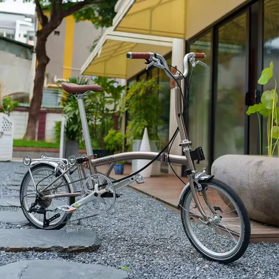 

CRANSTON Lightweight Bike Folding Design 16Inch 9 Speed Full Shockingproof Frame Portable Outdoor MINI Bike 2025