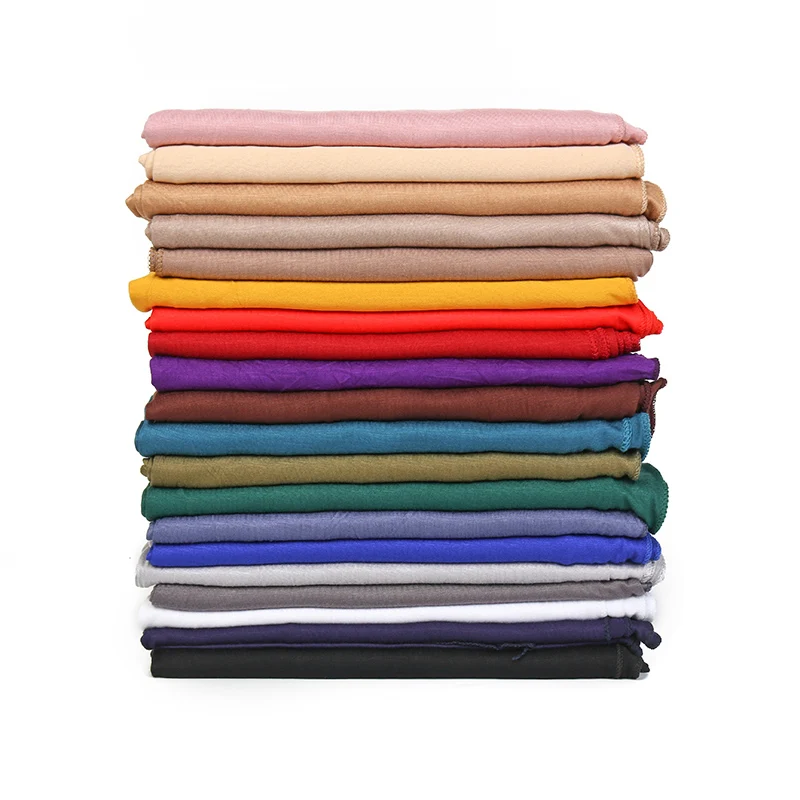 43 Colors Premium Jersey Hijab Women Scarf Muslim Plain Jersey Hijab Long Shawl Solid Color Jersey Turban Good Stitching Wraps