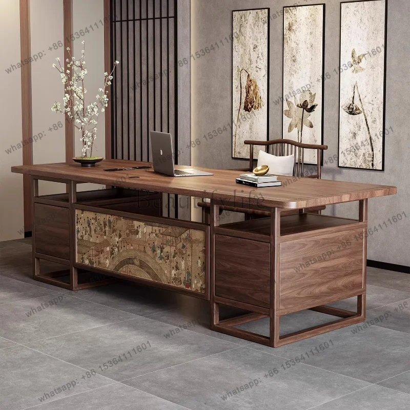 FG Song Dynasty aesthetics executive desk room offices office desks and workstations Computer desk negotiation meeting table
