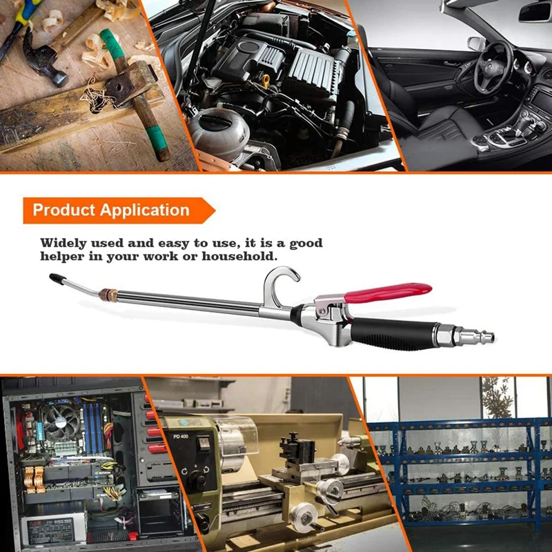 

A42P-Automotive Pneumatic Air Blow Gun- Retractable Nozzle Dust Gun- Aluminum Alloy Dust Blow Gun- Air Compressor Accessories