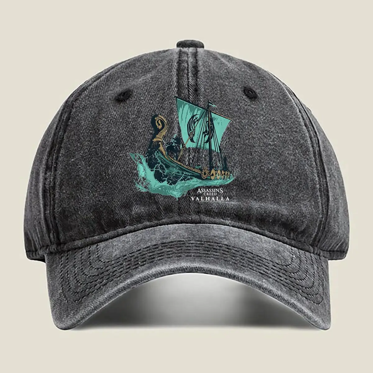 

Ship - Nautical, Adventure, Sail - Themed Design Washed Baseball Cap