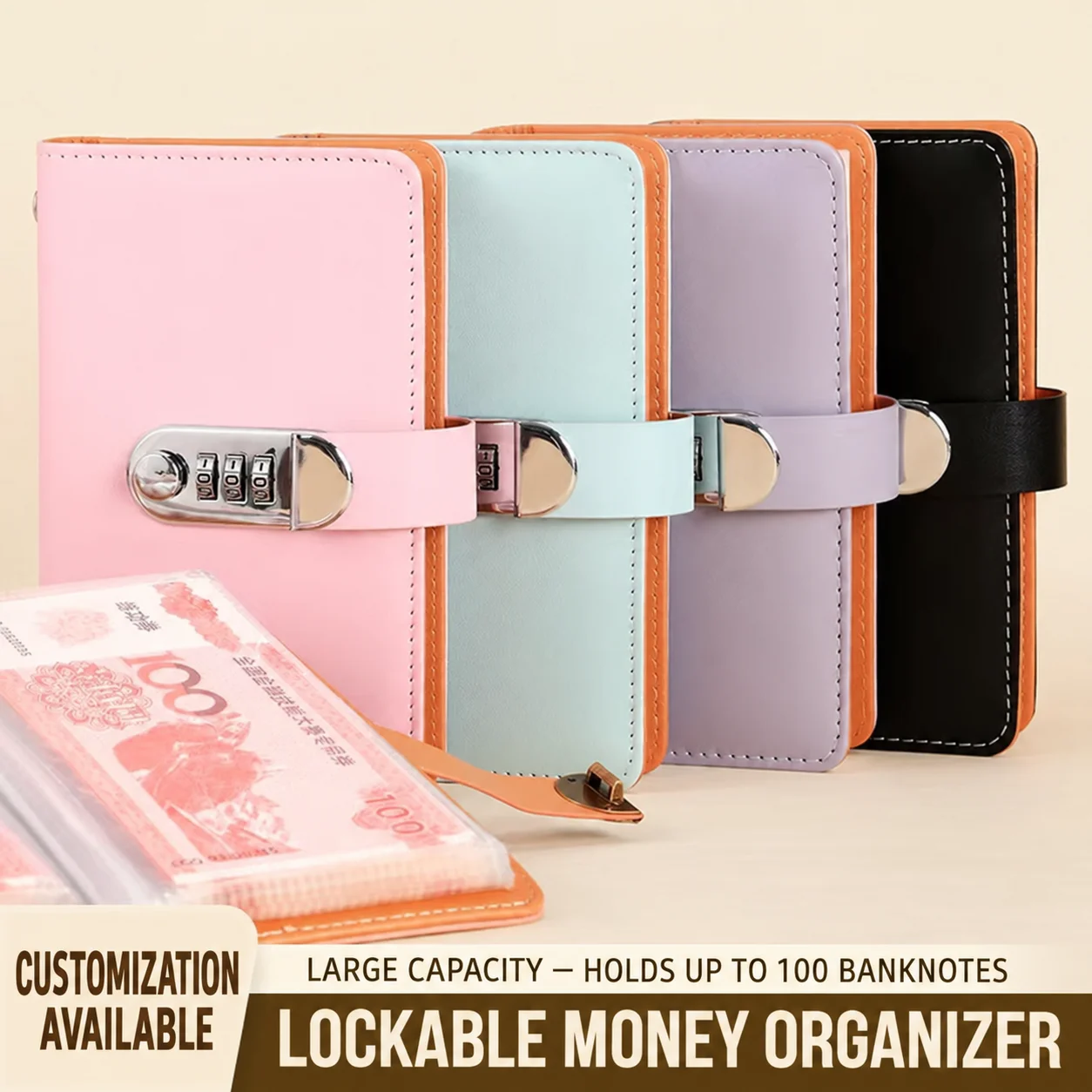 With Lock 100 Envelopes Money Saving Reusable Challeng Saving Money Notebook Savings Binder Budget Savings Challenges Book