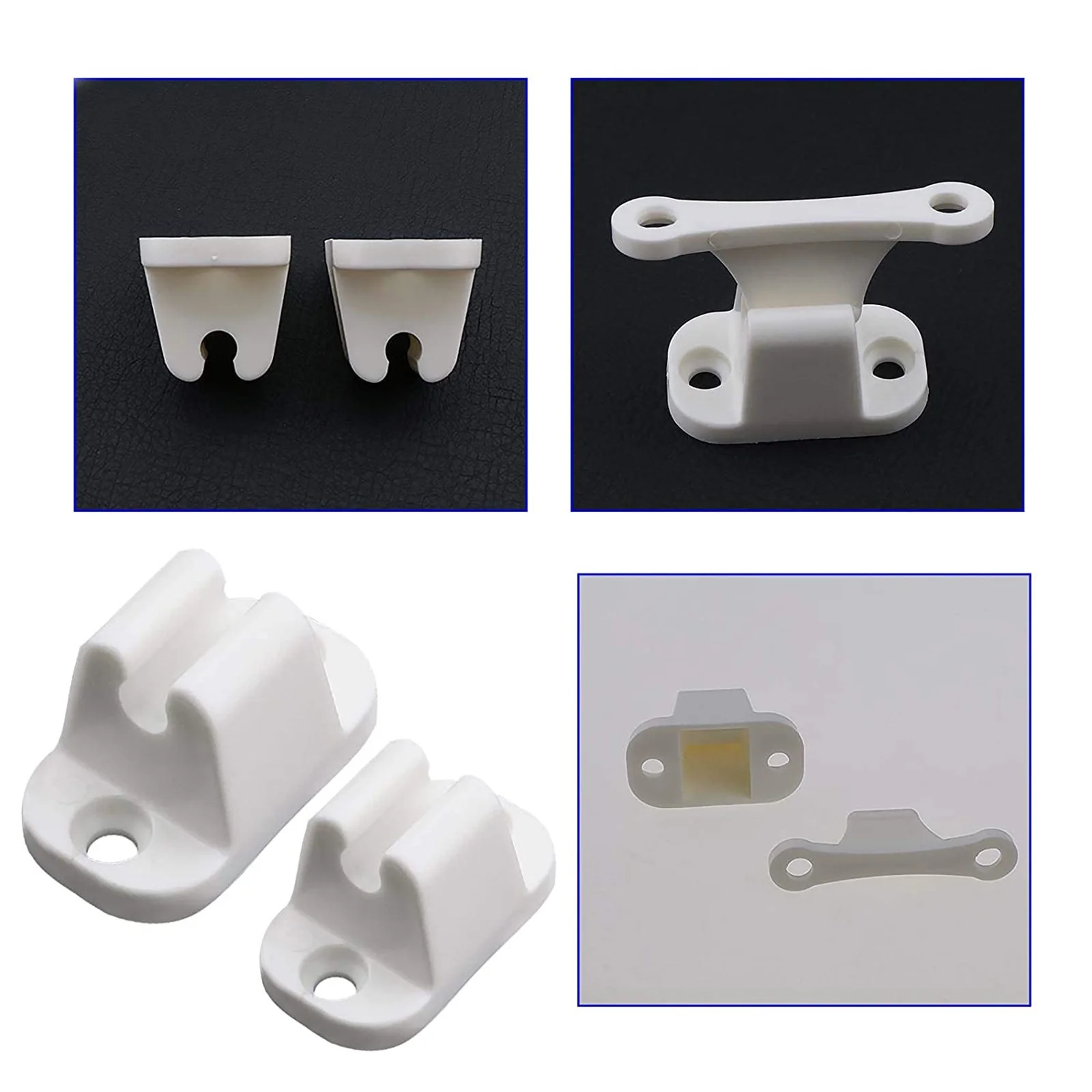 1set RV Caravan Door Retainer Stopper Resile Catch Stay Limiters Camping Push Catch Holder Camper Motorhome Boat Trailer Nylon