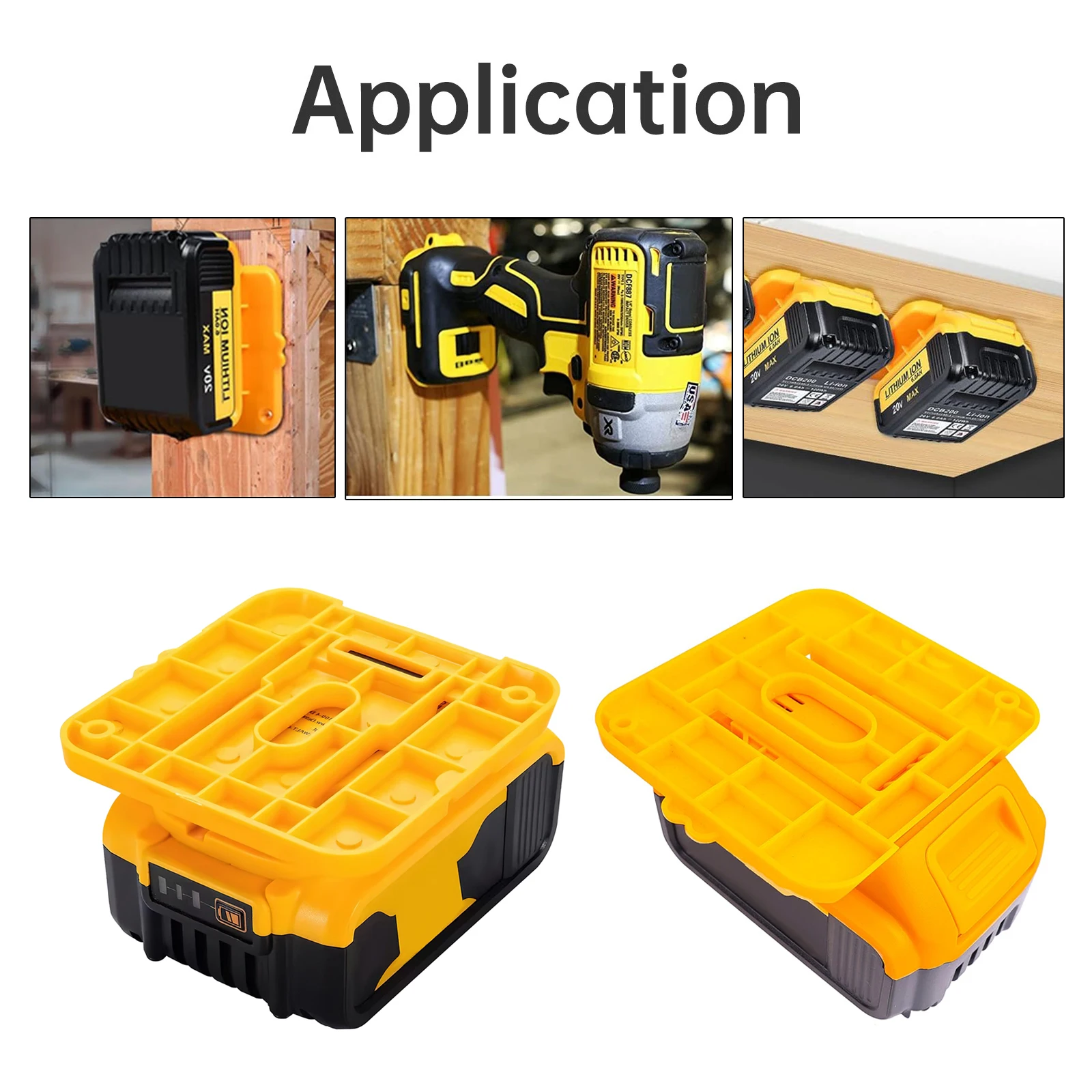 Tool Battery Holder Dock Wall Mount for Dewalt 20V 60V Battery Case DCB200 DCB201 DCB202 DCB203 DCB204 Battery Storage Rack