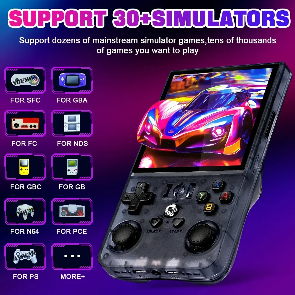 NEW R36MAX Handheld Retro Game Console 4
