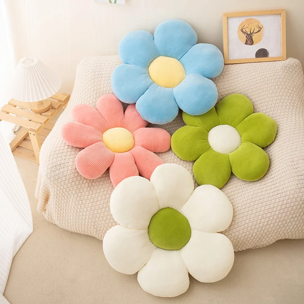 

Daisy Flower Pillow Cute Little Daisy Plush Cushion Sofa Bay Window Living Room Tatami Sixpetal Cushion