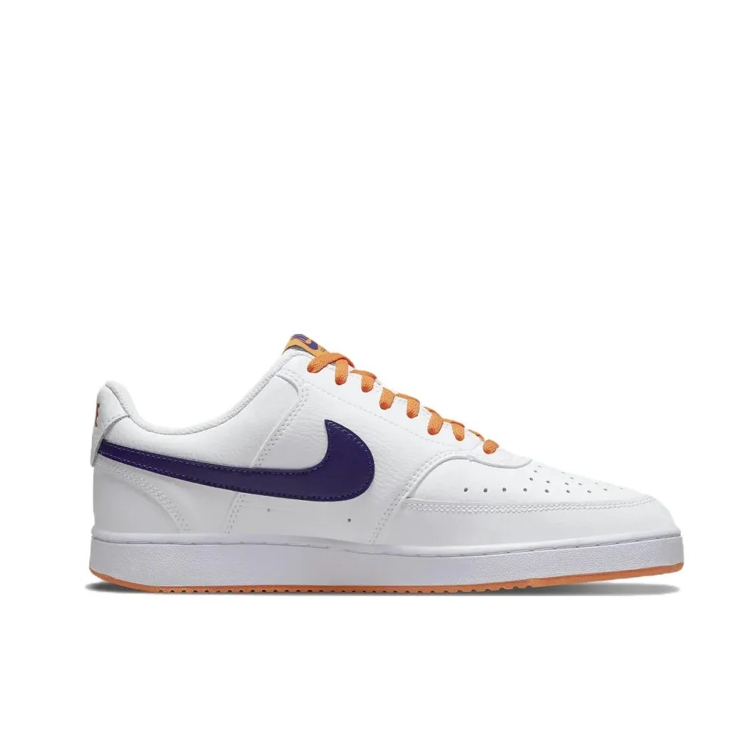 Nike original COURT VISION 1 LOW white blue yellow men and women's fashion thick-soled non-slip sneakers