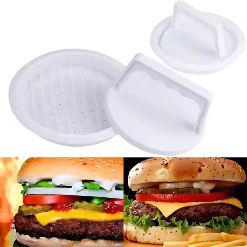 Presse à hamburger en plastique de qualité alimentaire, outil de presse à viande bricolage, machine à galettes, moule à hamburger, 1 ensemble