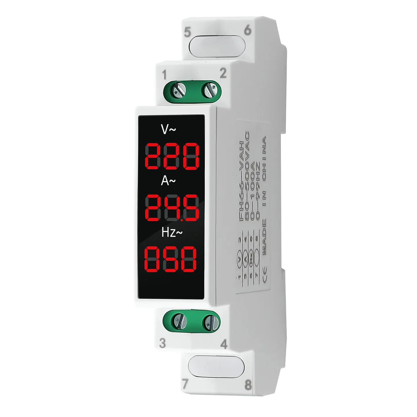 Rail-mounted Single-phase Current  Voltmeter Hertz Meter AC Intelligent Digital Instrument Module