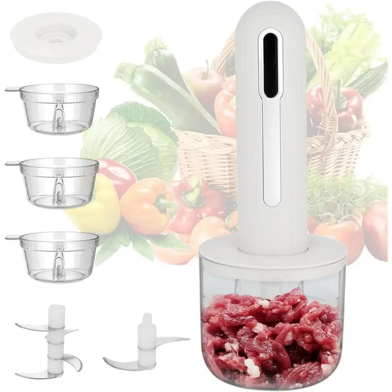 BMBY-MINI Cordless For Food Processor Electric Vegetable Chopper For Kitchen,Mincing Pureeing Onion Garlic Chili A