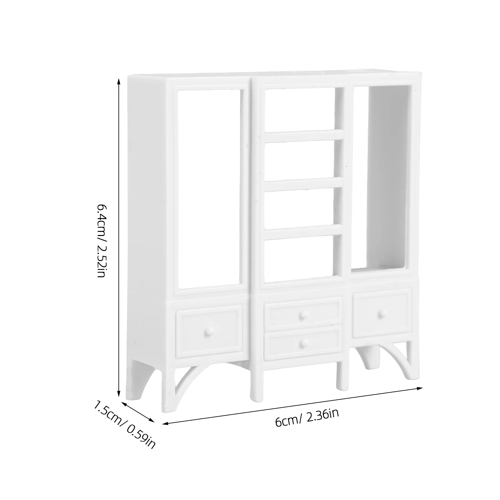 3 PCS Storage Cabinets Miniature Furniture Model Set Toy Book Shelves White House Lovely