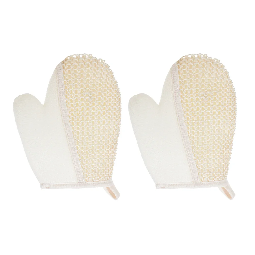 

2 Pcs Water Proof Sisal Gloves Baby Cloth Bag Goggles Handle Shower Door Diving Soft Bath Sponge