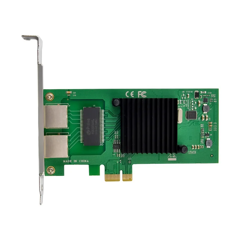 2พอร์ต PCIE X1 1000M PCIe Gigabit Ethernet พอร์ต RJ45 Lan การ์ดเครือข่ายชิป Intel NH 82580 I340 i340-t2เครือข่าย Server