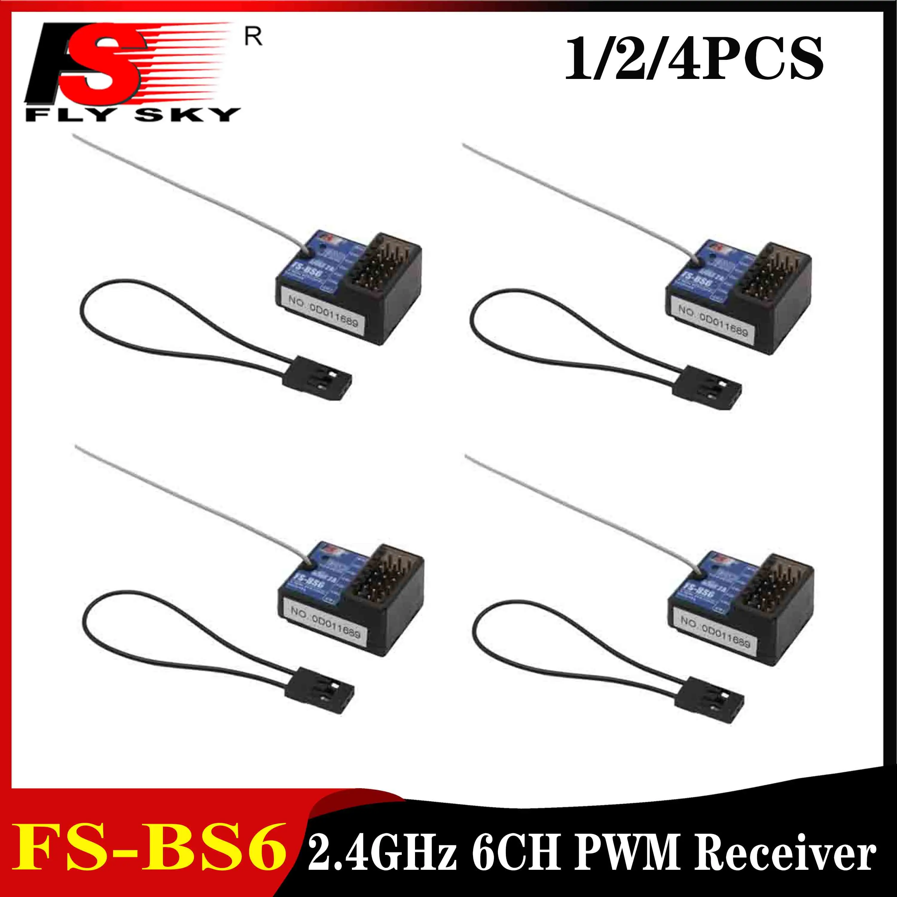 

FLYSKY FS-BS6 BS6 2.4GHz 6CH PWM Receiver Radio System for FS-GT5 FS-IT4S Transmitter RC Car Crawler Vehicle Boat Model Parts