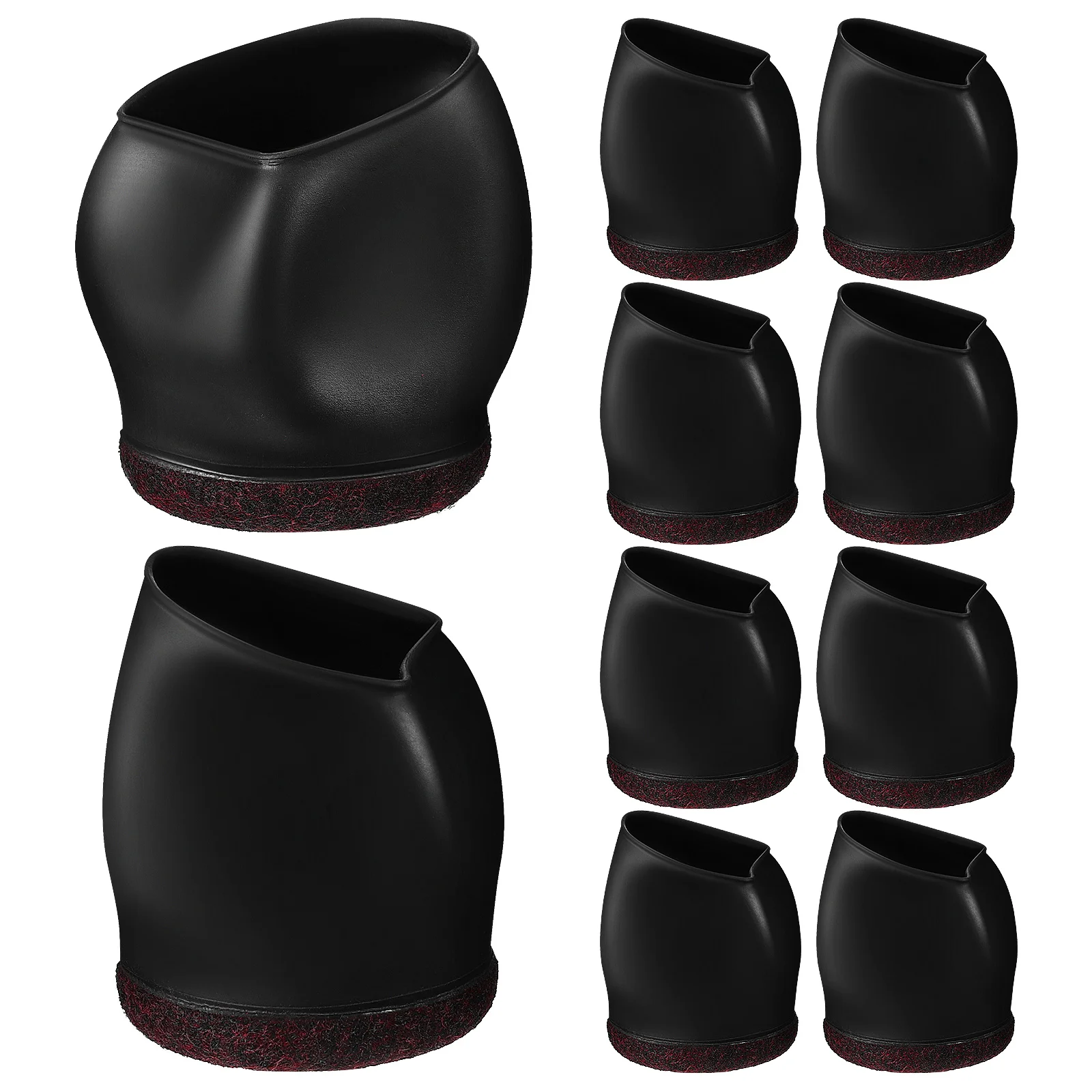 Caster Capa para Móveis, Tapete, Roda de Cadeira Rolante, Rolha, Copos de Escritório, TPE Capas para Sala de Jantar, 10 Pcs