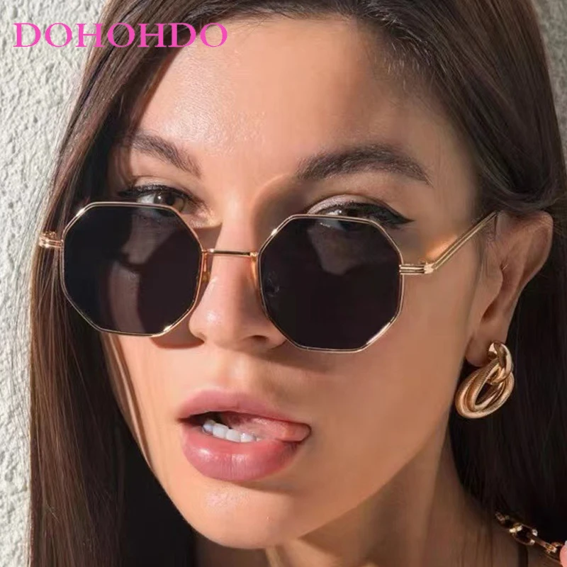 

Fashion Metal Frame Polygonal Sunglasses Women Men Luxury Brand Designer Personality Classic Outdoor Driving Sunglasses UV400