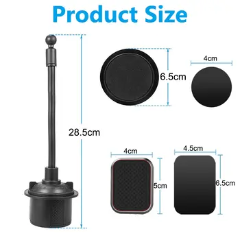 Magnetický držák na pohárky, flexibilní rameno s husím krkem, držák na pohárky do auta, silný držák s 6 magnety pro všechny mobilní telefony 10 nejlepší prodej Držák telefonu pro Suzuki Jimny - №2