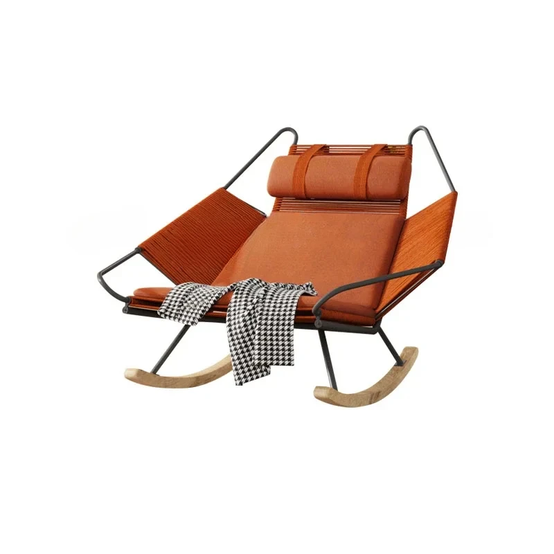 

Простое кресло-качалка для спальни для взрослых, кресло-качалка на открытом воздухе, дизайнерское кресло-качалка